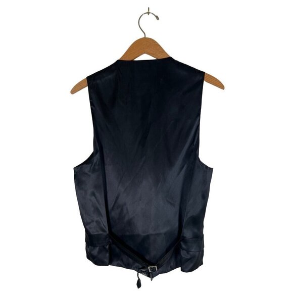 Cheap and Chic Moschino VTG Rare Mens Size 40 Black Vest Silk Earth Peace Love - Picture 5 of 16